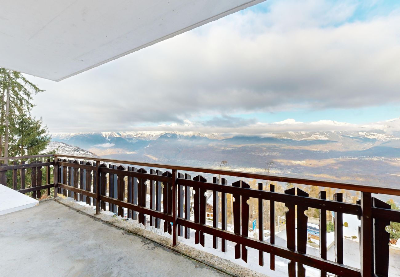 Balkon Wohnung Mélèzes S 020 in Veysonnaz in der Schweiz