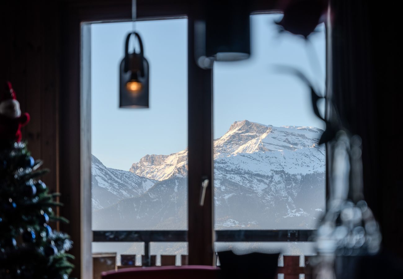 Blick Wohnung Mayens de l'Ours CZ 030 in Les Agettes in der Schweiz