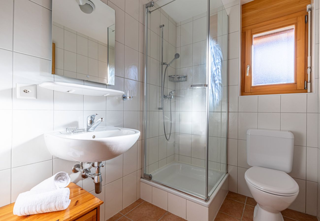 Badezimmer der Wohnung Myosotis 10 in Veysonnaz, Schweiz