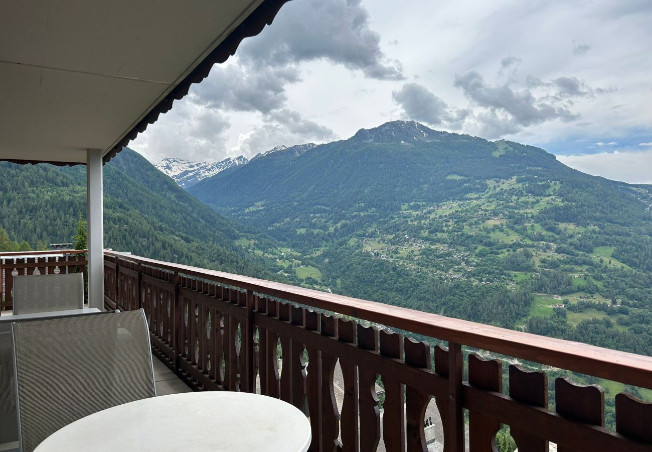 Balkon Wohnung Crêtes X2 221 in Veysonnaz in der Schweiz