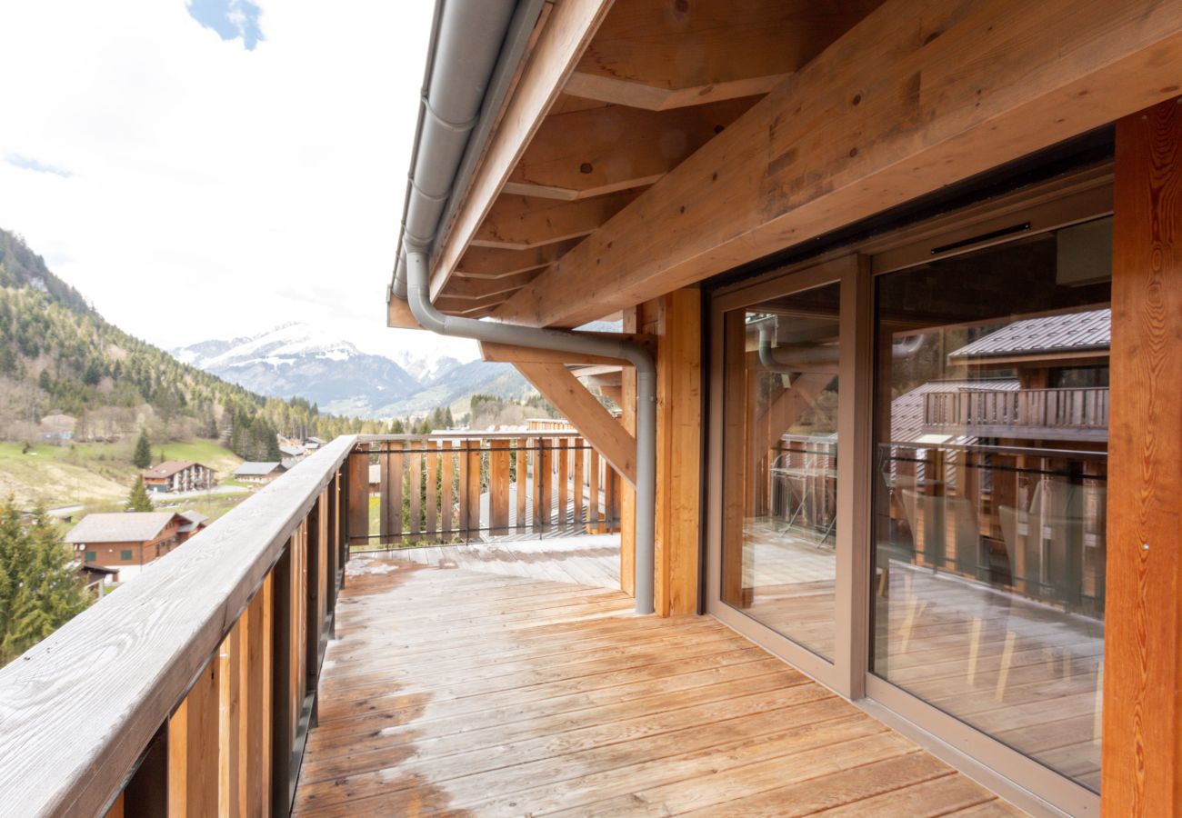 Terrasse, 4-Elemente-Wohnung in Châtel in Frankreich