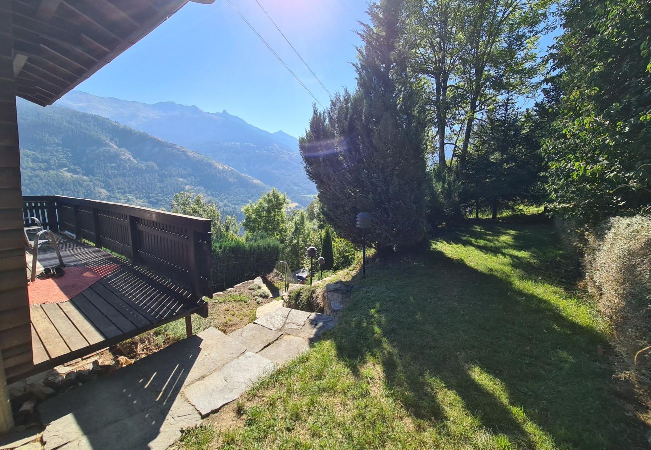 Balcon, Chalet Porkka, à Vex en Suisse