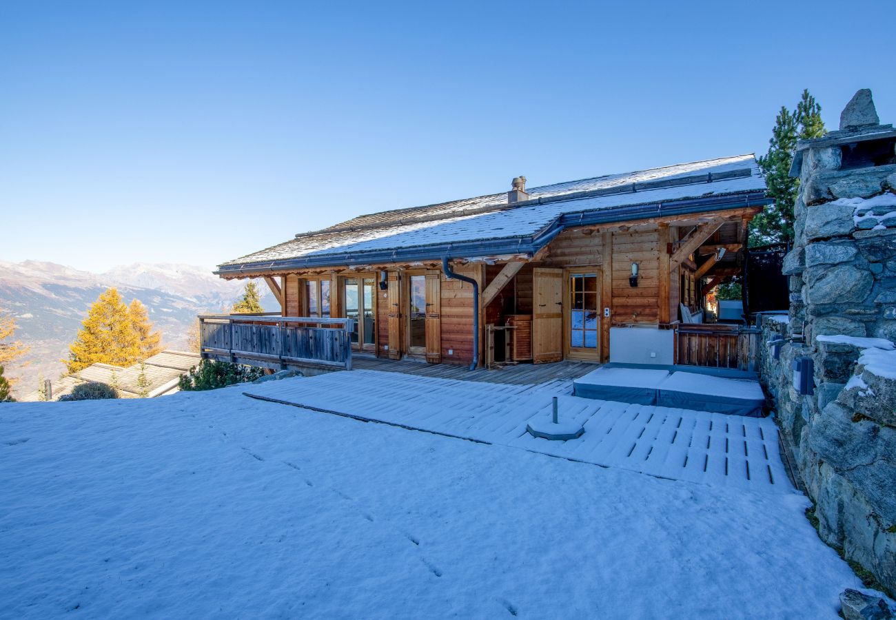 Terrasse Chalet Nicande à Nendaz en Suisse