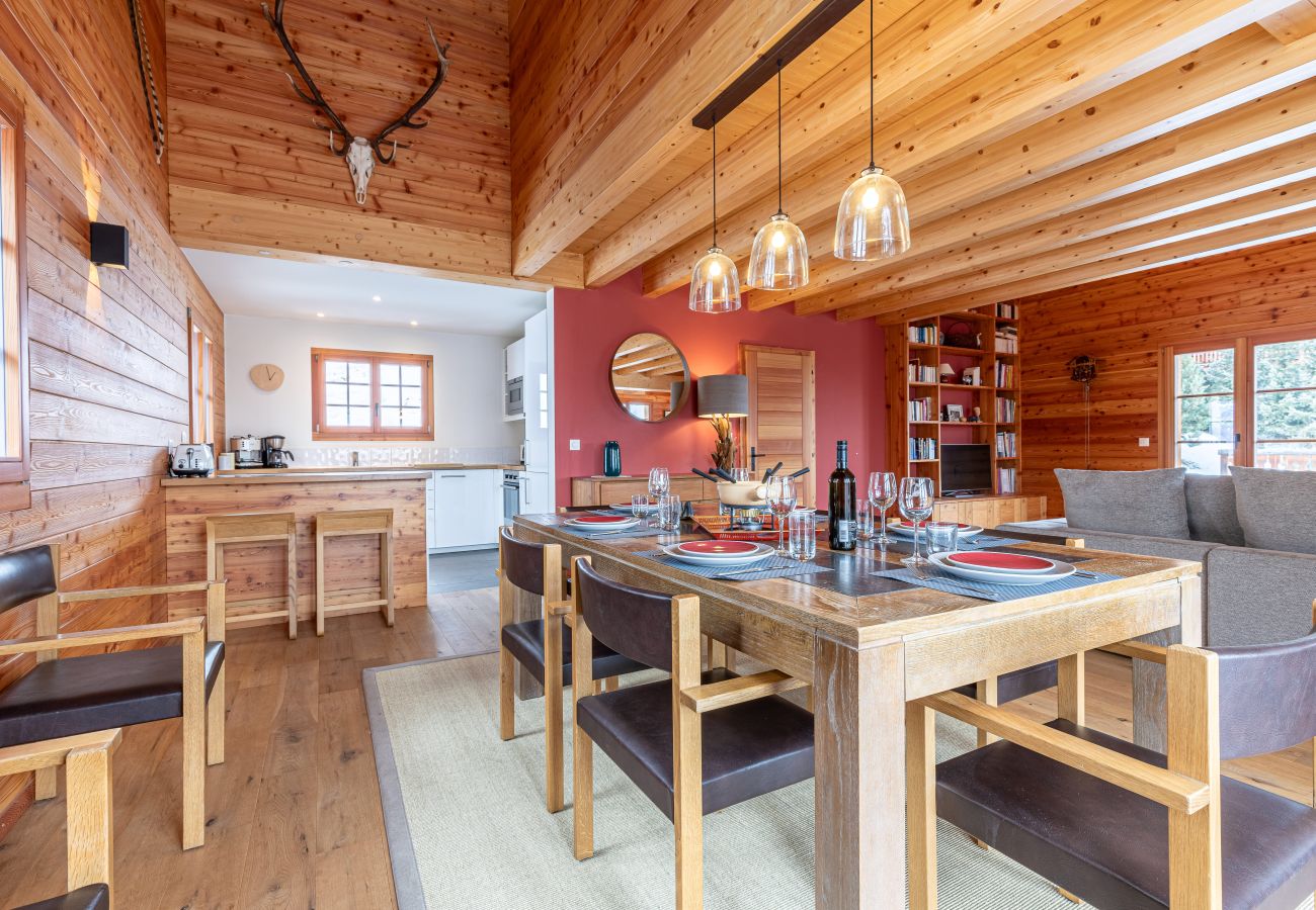 Dining room at Chalet Croix Noires in Veysonnaz, Switzerland