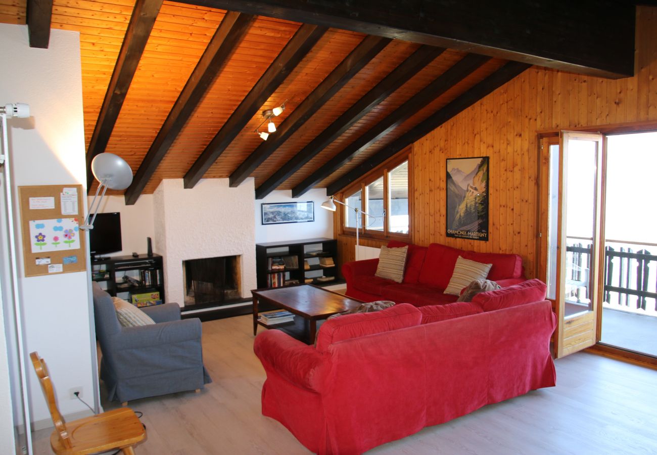Living room Apartment S 050, in Veysonnaz, Switzerland