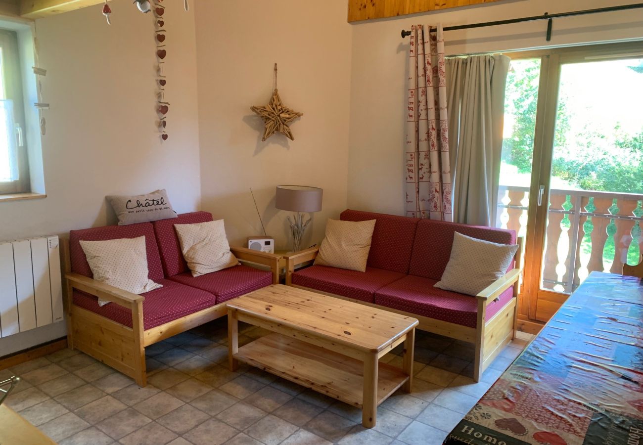 Living room, apartment FA29 in Châtel in France